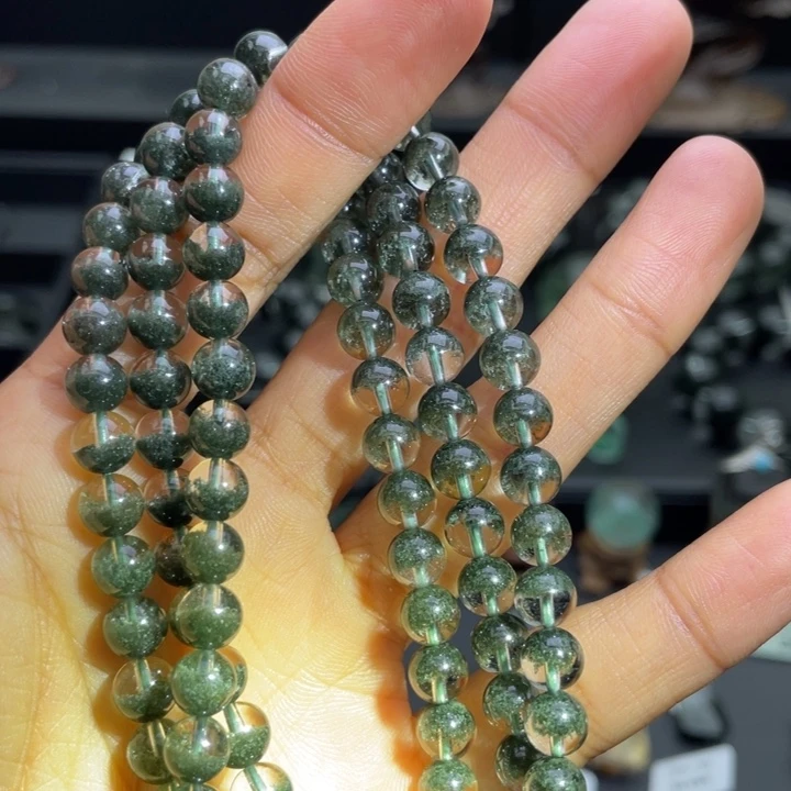 手链未镶嵌水晶绿幽灵聚宝盆6.7