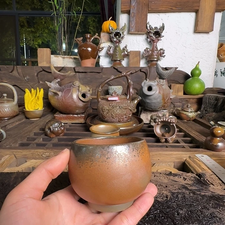 杯崔家龙窑高温柴烧140cc