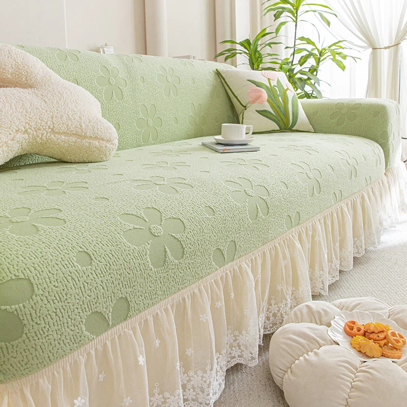 V/雅鹿全包弹力沙发套四季加厚防猫抓提花绒全包万能套懒人沙发套