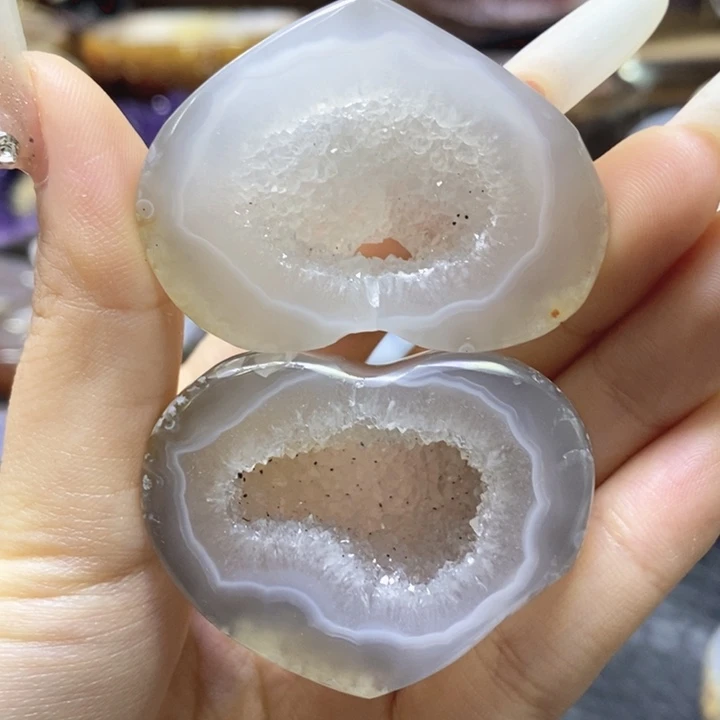 未镶嵌珠宝半成品水晶白水爱心盆（通）