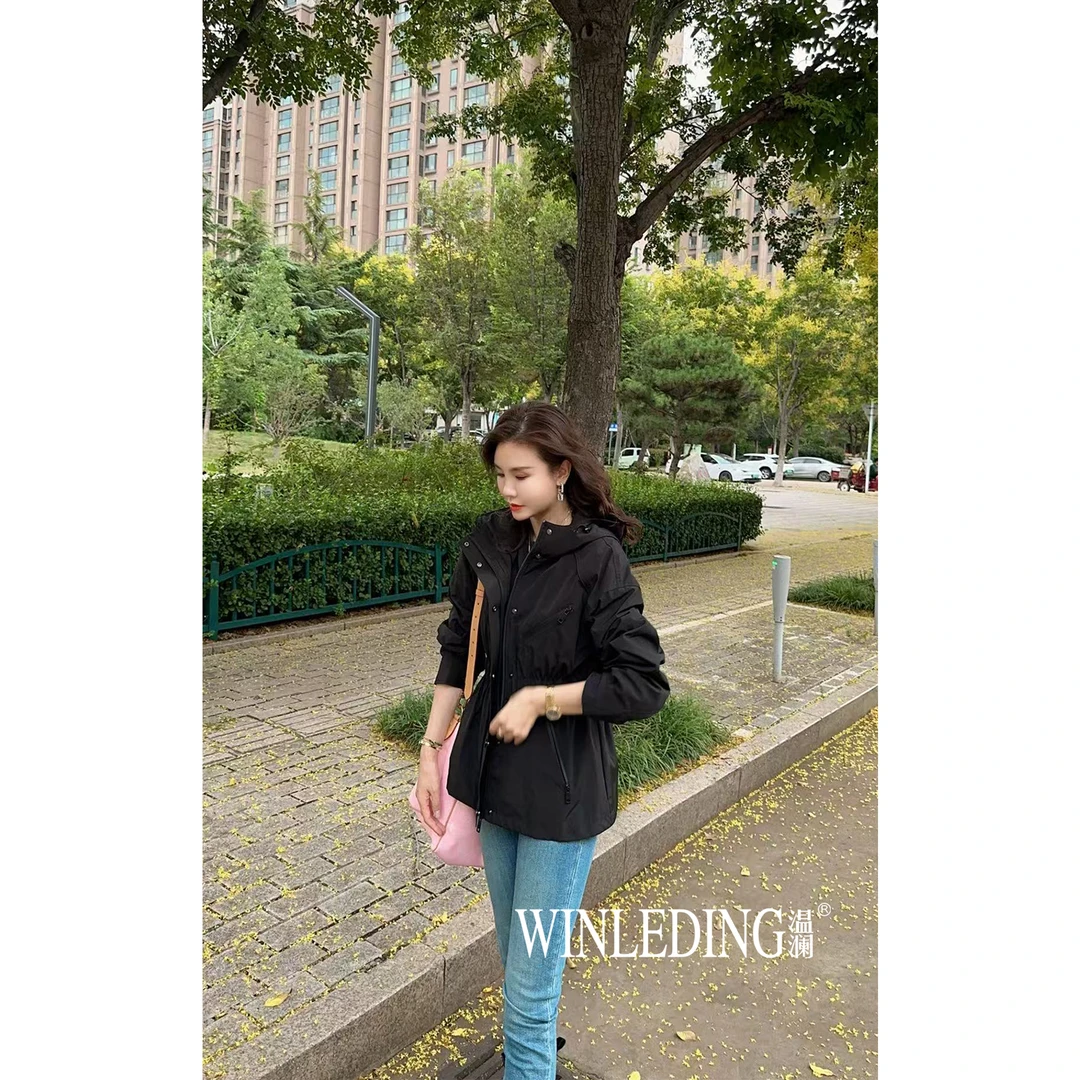 温澜服饰·雅“风行者”抽绳连帽收腰休闲外套30156