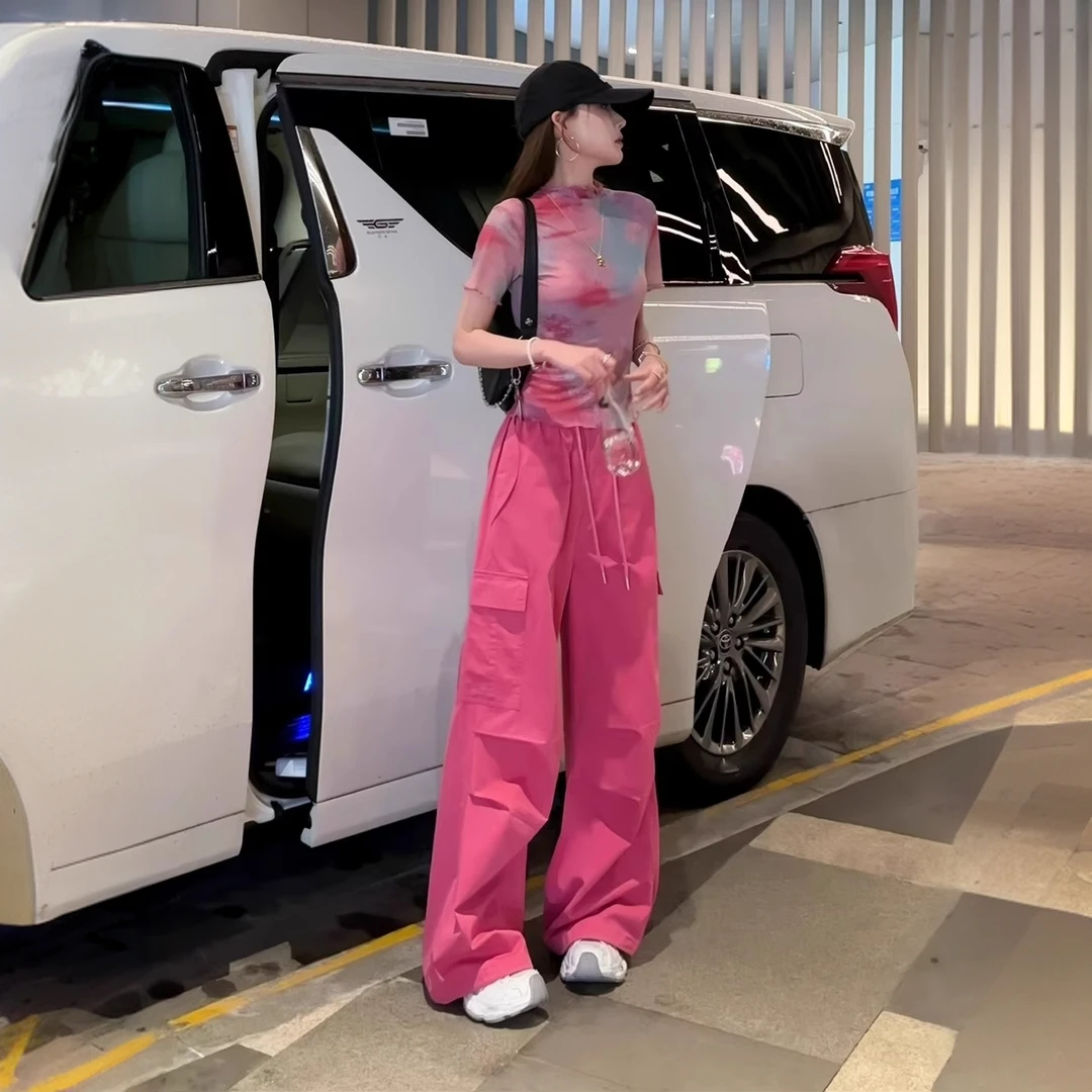 夏日穿搭套装女夏季多巴胺减龄显瘦休闲时尚短袖工装裤一整套装女