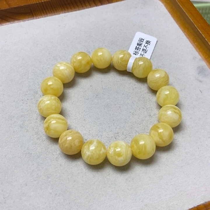 蜜蜡未镶嵌裸石手串