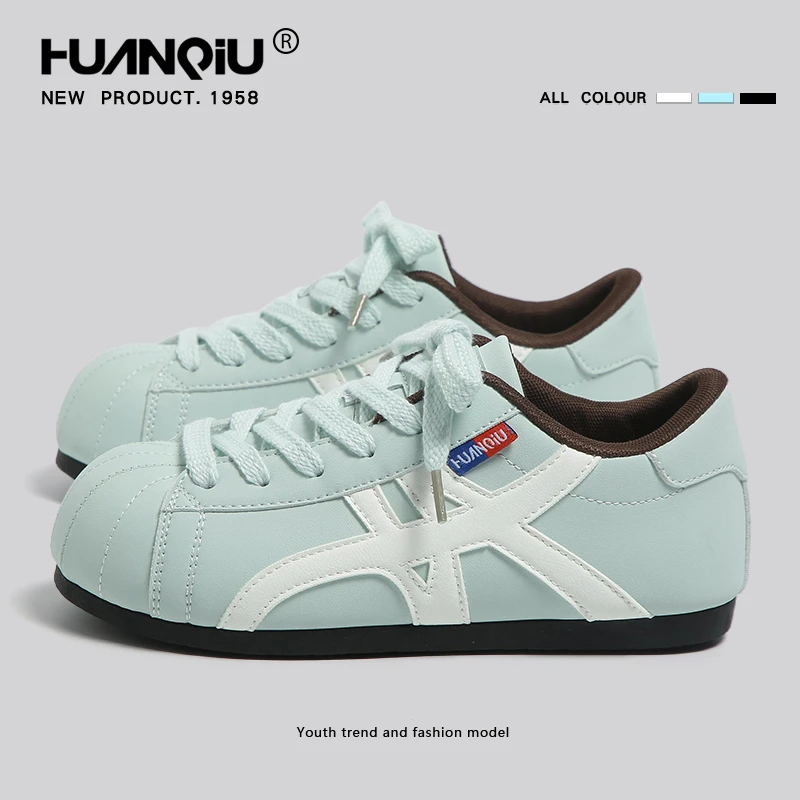 环球德训鞋女款2025冬季新款厚底增高休闲鞋百搭软底舒适板鞋