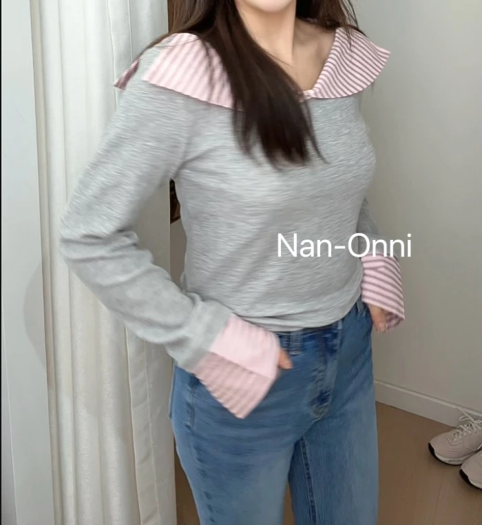 【NO退换】东大门拼接上衣