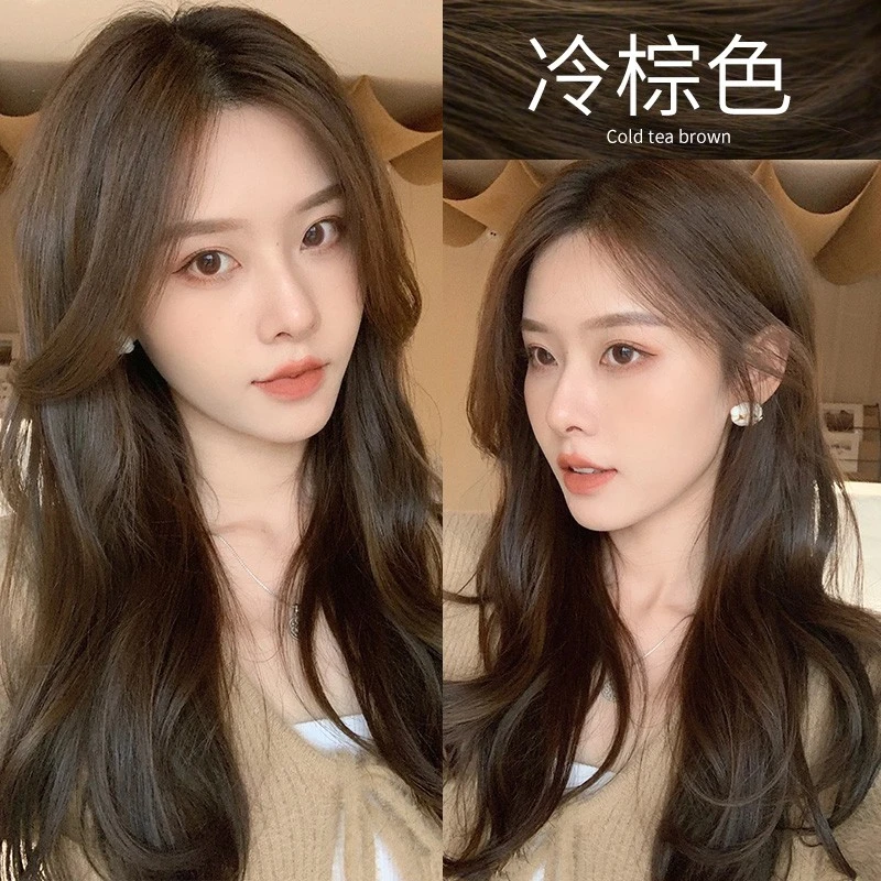 【买1送1】冷棕色染发剂显白温和不刺激雾霾冷棕黑茶色盖白发染头膏