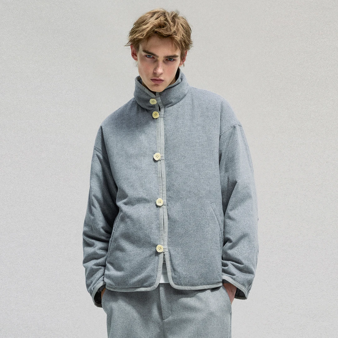 官方直营Epide Prefab绵羊毛双面穿鹅绒防泼水极简羽绒服夹克外套