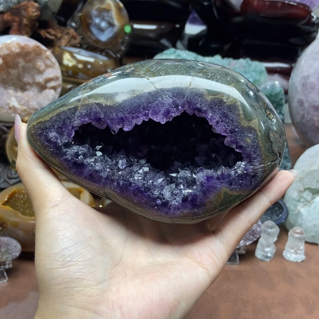 紫晶摆件未镶嵌水晶