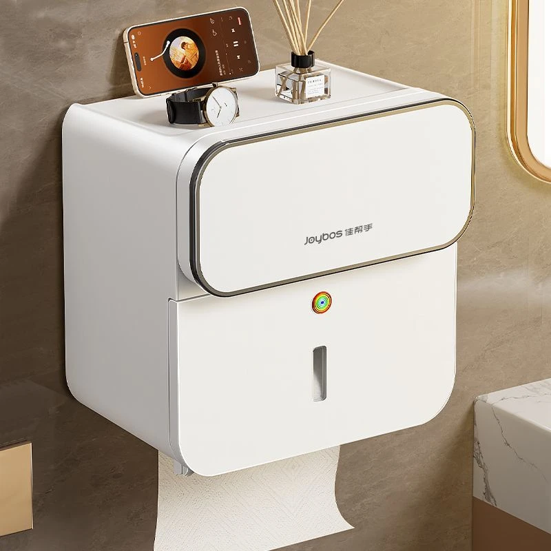 【2089人好评】佳帮手浴室纸巾架厕所壁挂式防水洗脸巾收纳盒免打