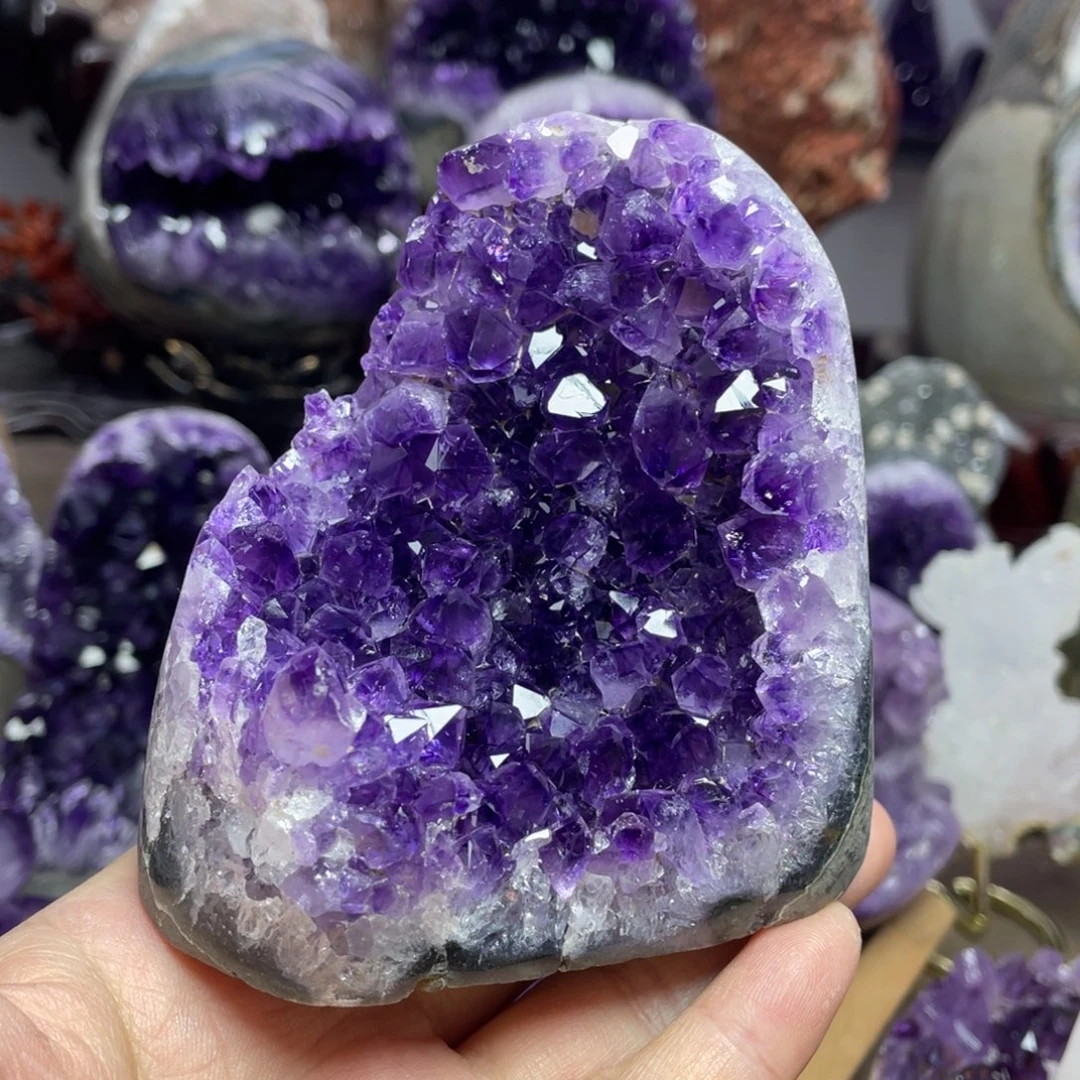 未镶嵌紫晶珠宝半成品捡漏