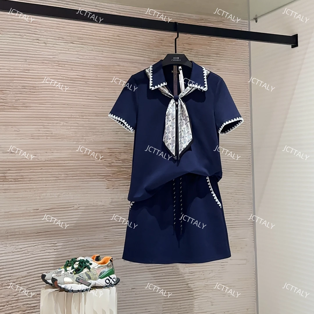 【宠粉价】夏季新款爆款显瘦POLO领短袖套装裙两件套连衣裙裤TZ-199