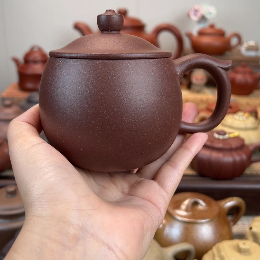 茶壶紫砂随**缘盖杯半手工制作