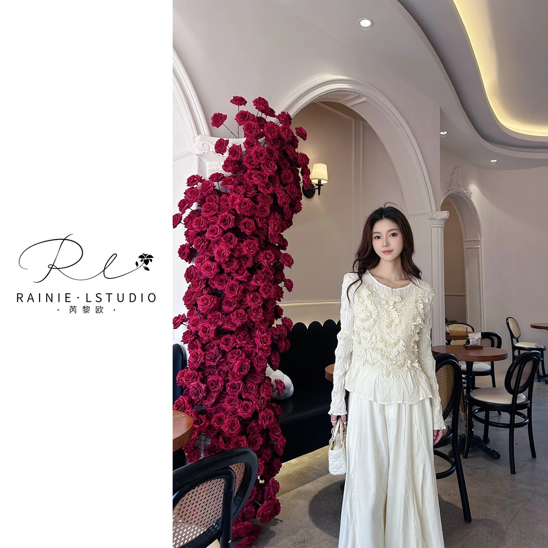 RainieL·晴晴【雾漫栀子】早春定制气质轻奢显瘦设计师款上衣