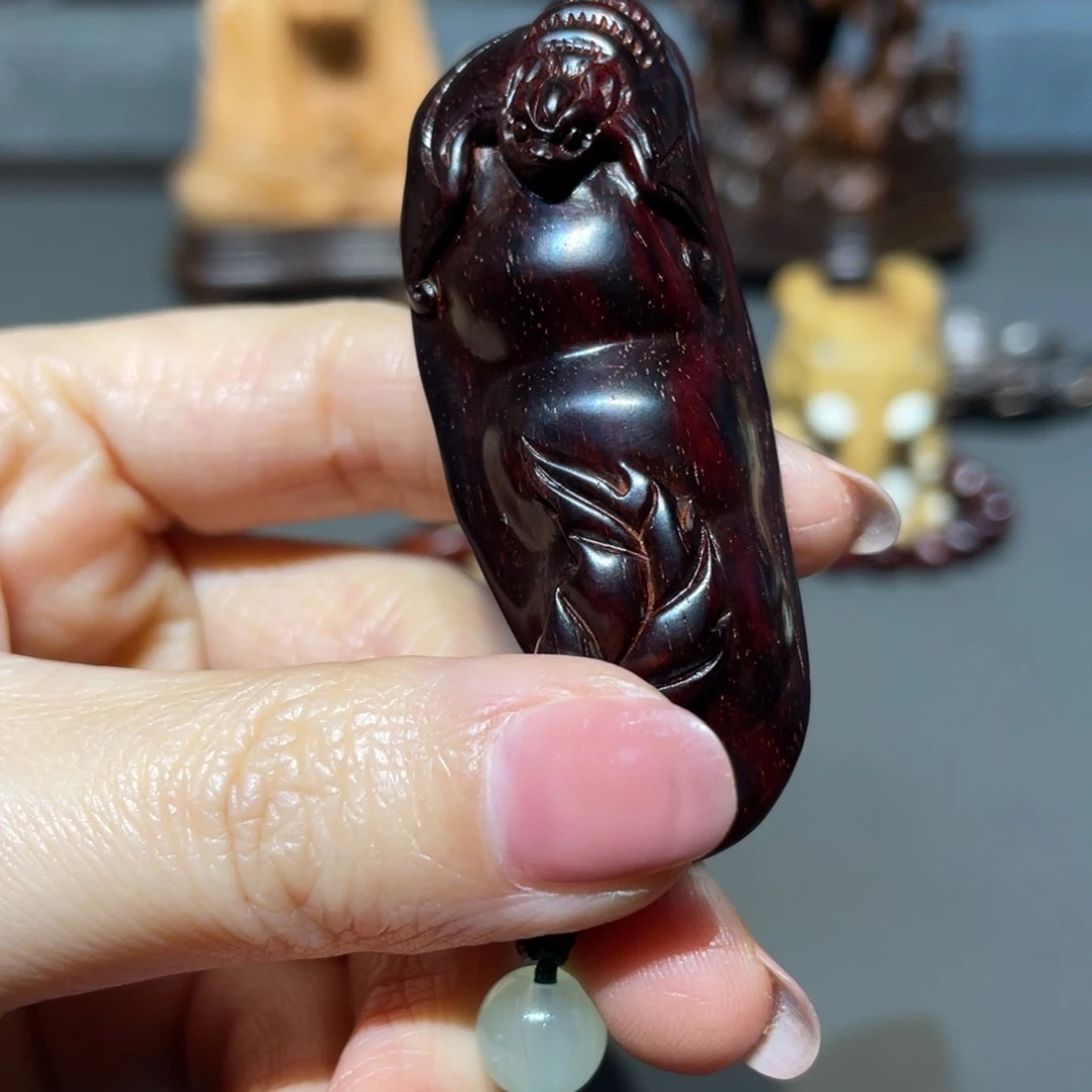 檀香紫檀（小叶紫檀）福豆手把件