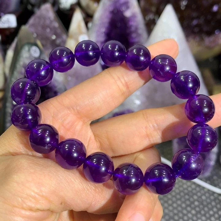 水晶手链未镶嵌紫水晶13m m手串h