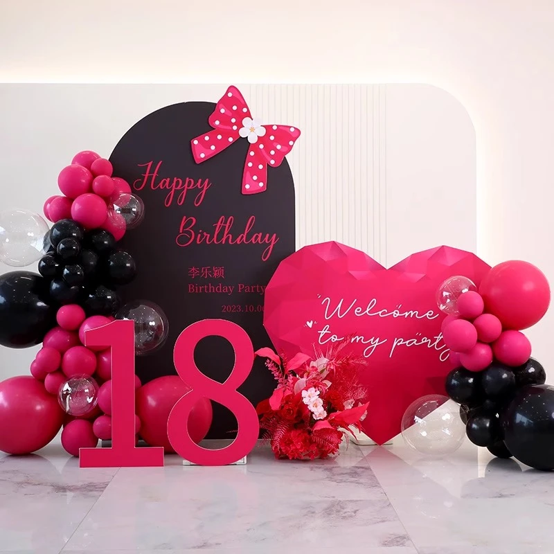 成人礼kt板定制18岁生日气球装饰女生20岁派对场景背景墙现场布置