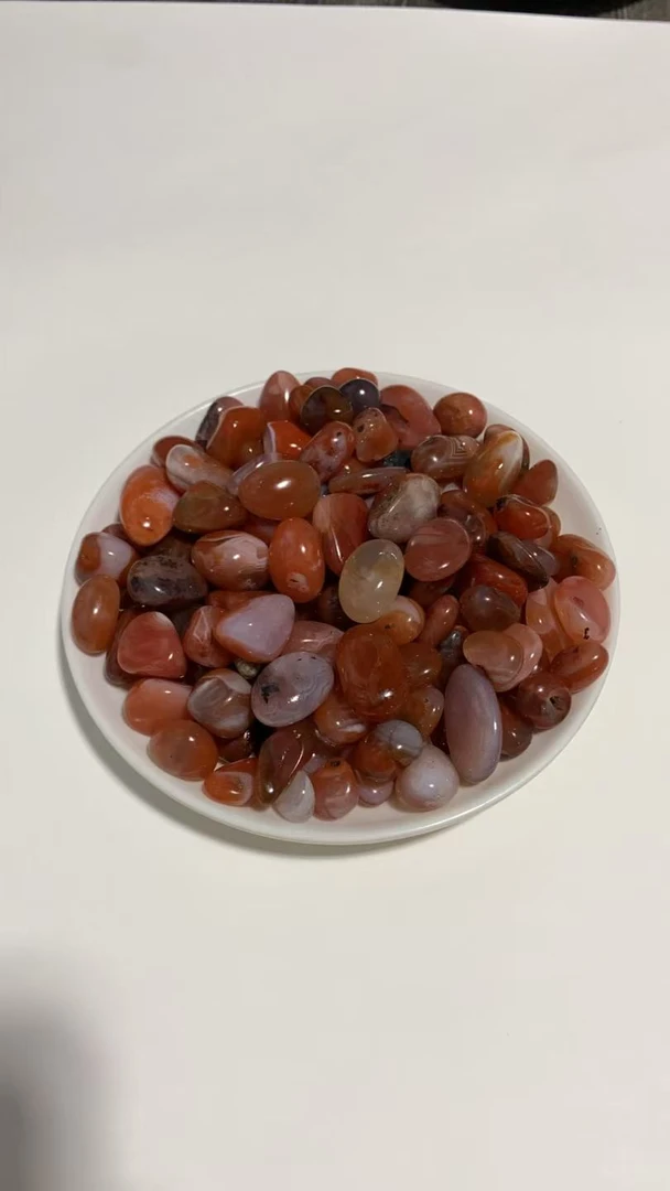 天然南红原石五彩色鹅卵石用于多肉铺面鱼缸装饰花盆