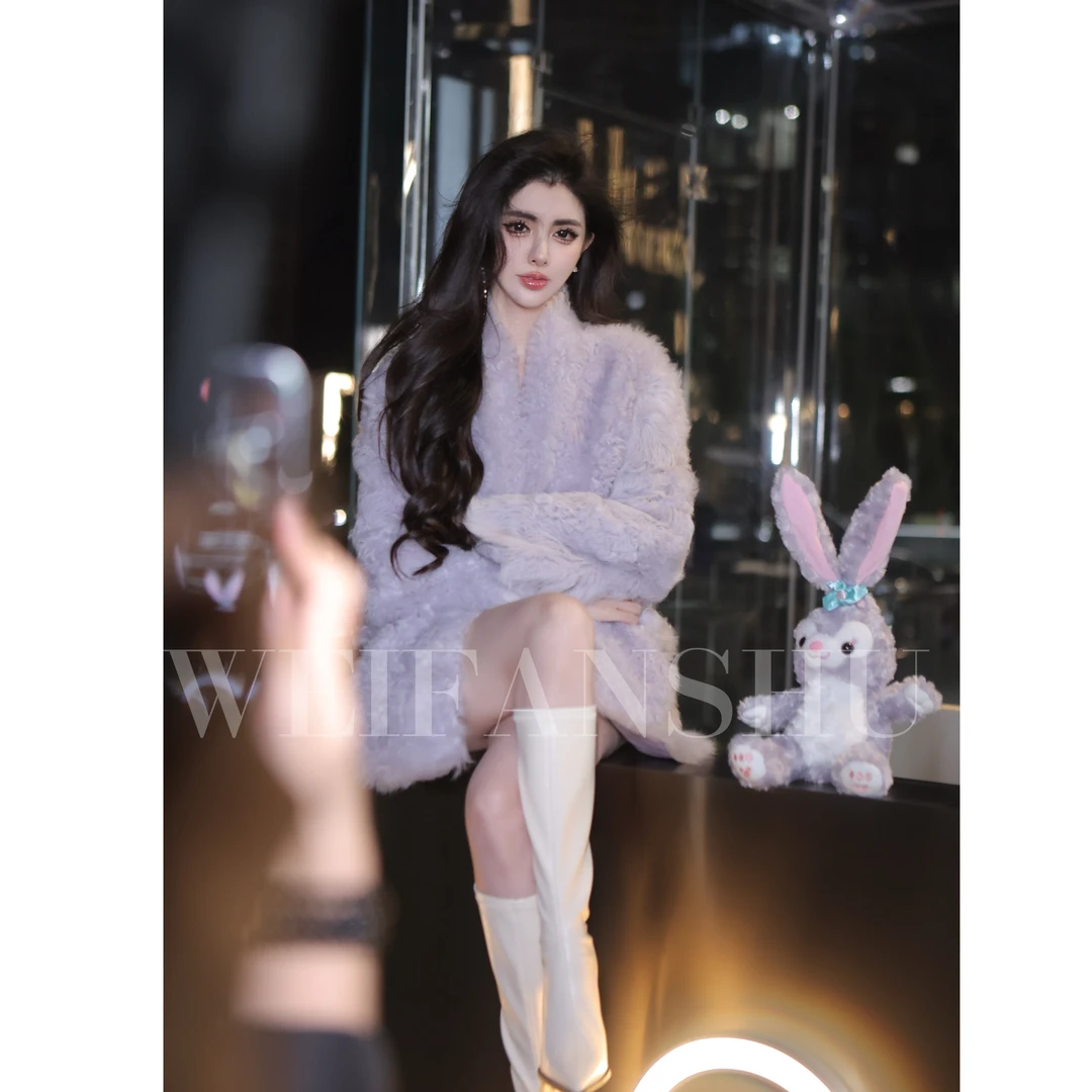 WEIFANSHU/魏凡舒【甜心日记】秋冬新款甜美百搭托卡外套红人上新