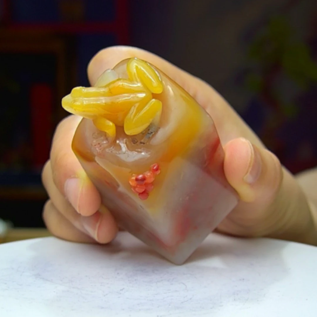 寿山石，呱呱生财