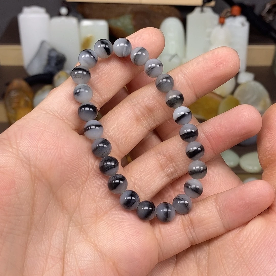 漓***海和田玉未镶嵌手串