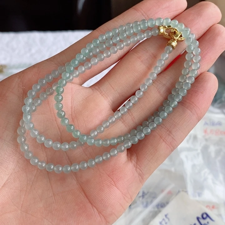 定制翡翠未镶嵌冰种项链卡3.7