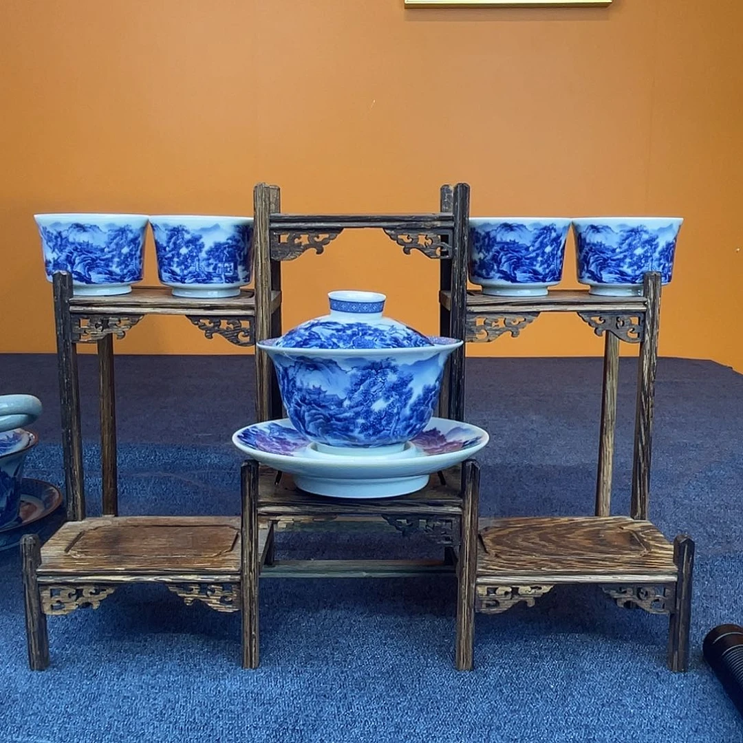 冀***奇景德镇盖碗1只客杯4只