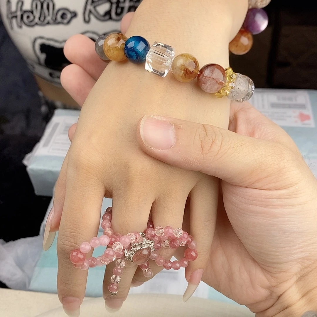 手链银S925镀金镶嵌水晶