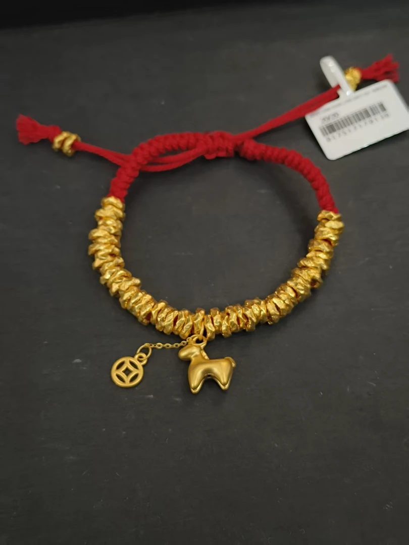 【金展珠宝】足金 马上有钱盘缠手链