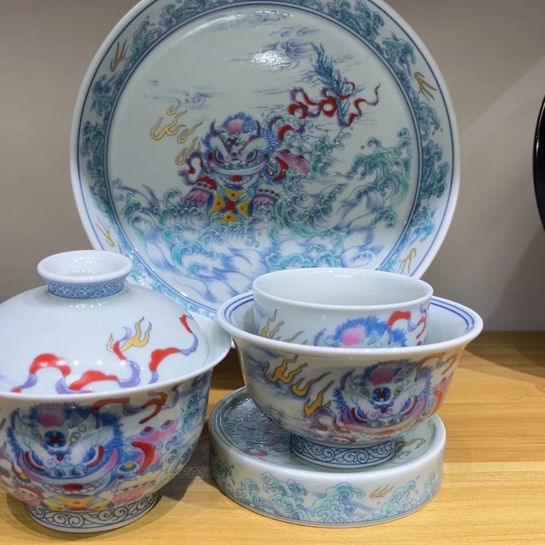 艳***杰陶摆件景德镇陶瓷套装➕2个客杯