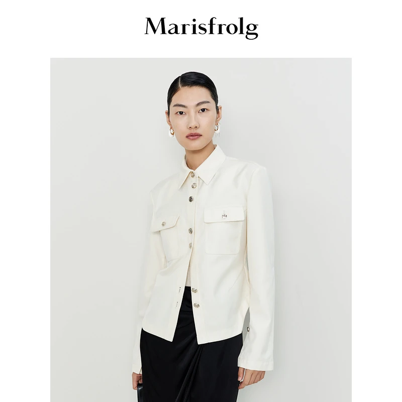 【商场同款新品】Marisfrolg/玛丝菲尔欧若风简约夹克外套A1DE13068