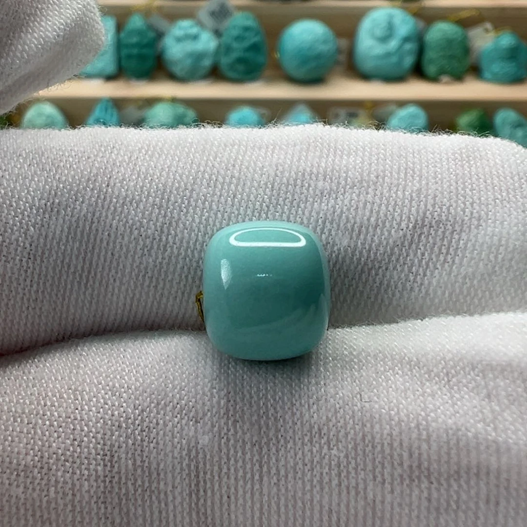 未镶嵌绿松石老型珠9.7mm