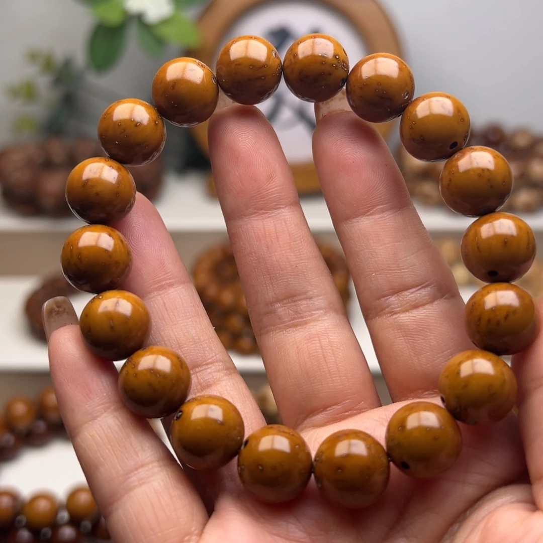 紫金鼠手串半实心光珠12