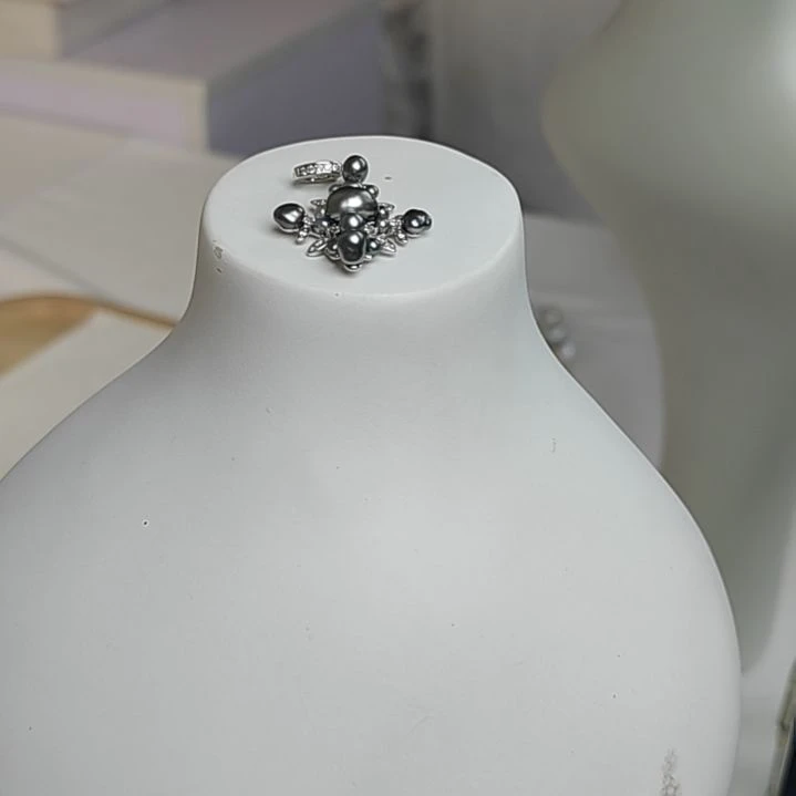 颈饰银S925镶嵌海水珍珠