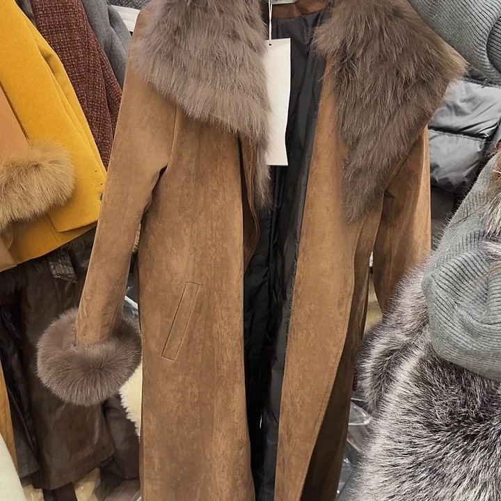 大牌带毛毛大衣衣