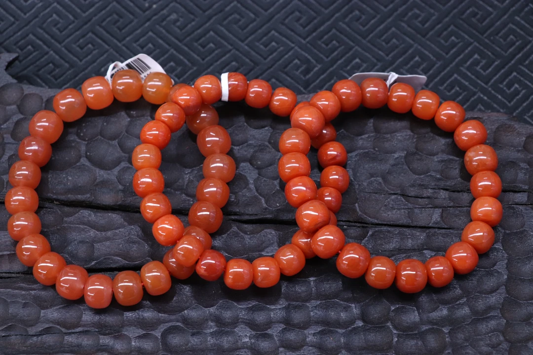 原矿无优化天然南红保山冷水河老型单圈9mm左右多样性发一串