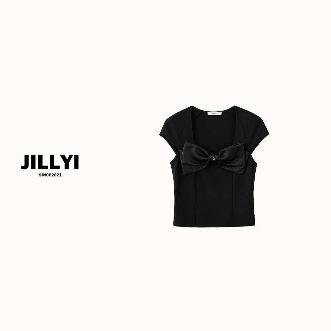 JILLYI【JENNIE同款】香香子超好看上身显瘦有气质时尚百搭小上衣女