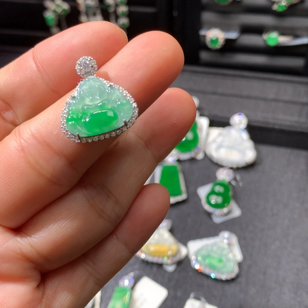 翡翠银S925镶嵌戒指