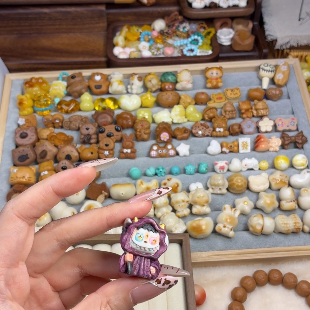 富****猴头核桃手串紫色拉布布