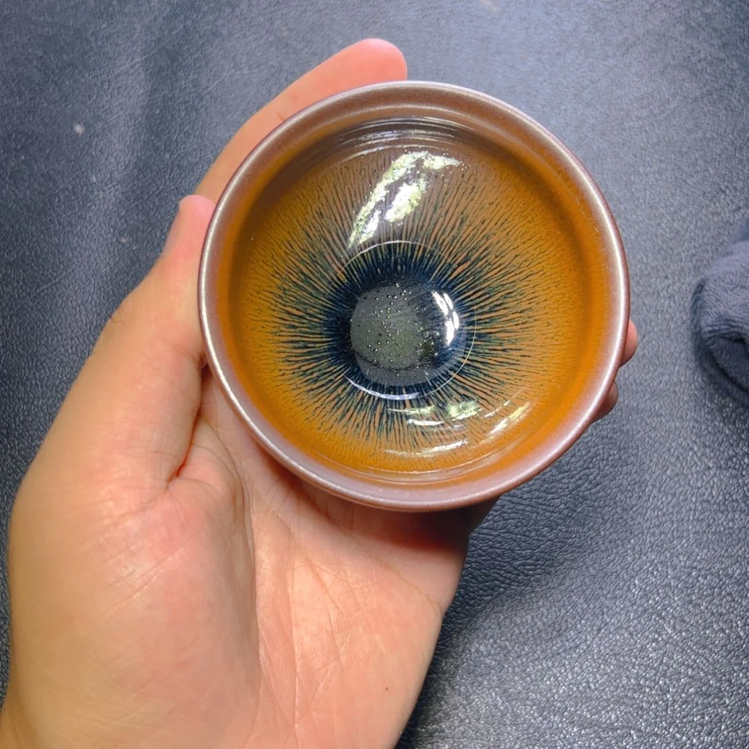茶盏兔毫建窑建盏主人杯
