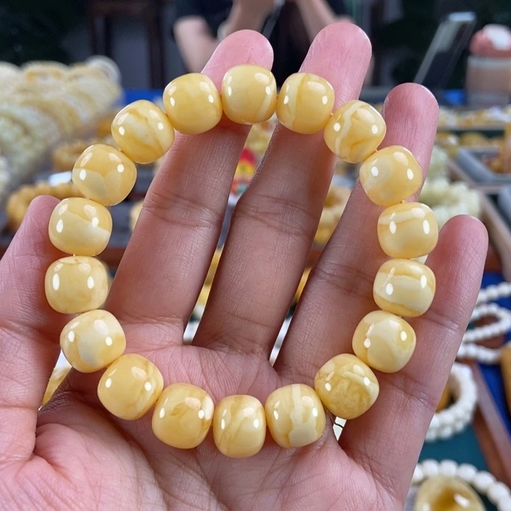 琥珀未镶嵌珠宝奇石12同料白花虎皮老型18.55