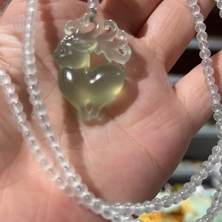 岫玉未镶嵌毛衣链