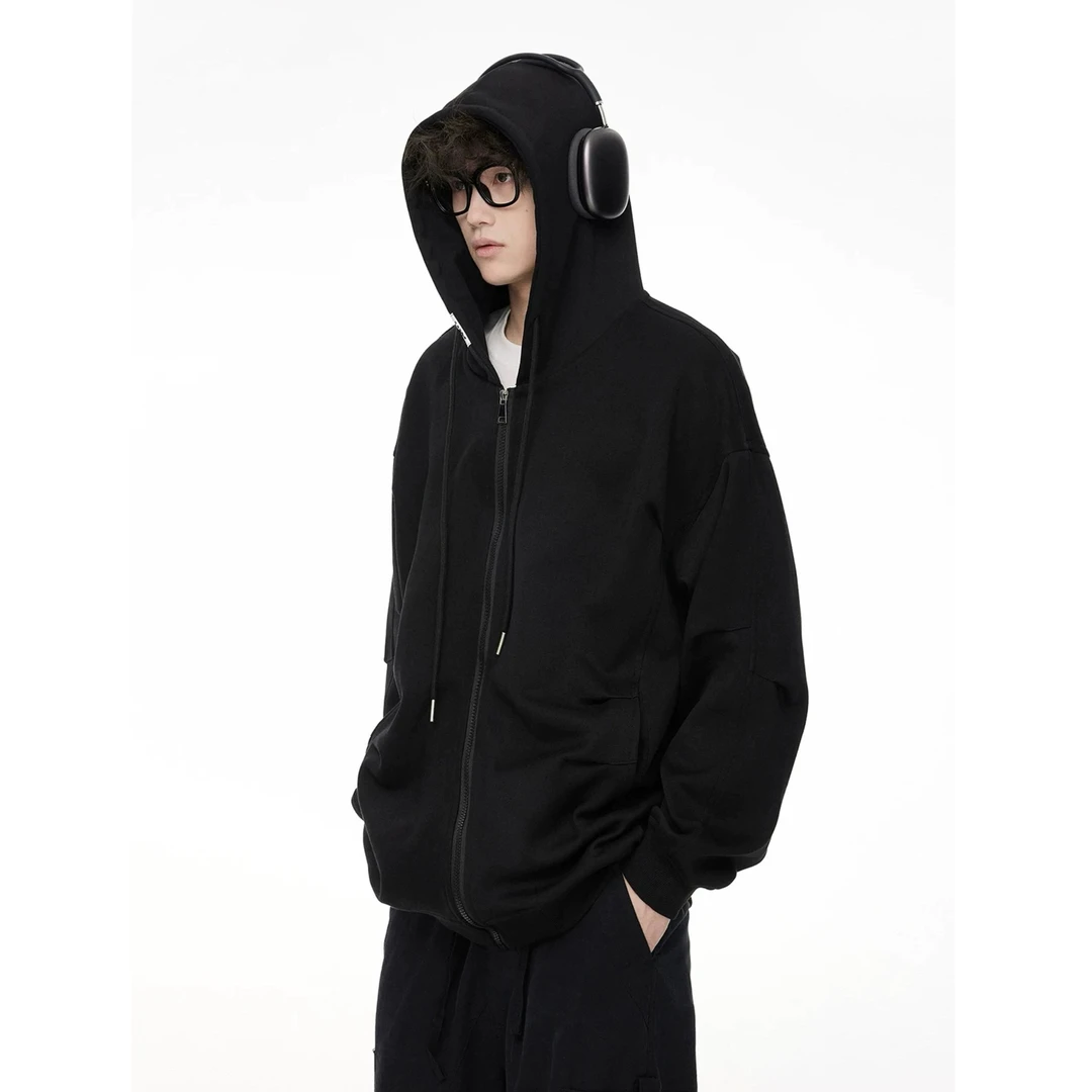 KONITIHA 美式情侣420g重磅男女百搭休闲连帽开衫卫衣简约外套601