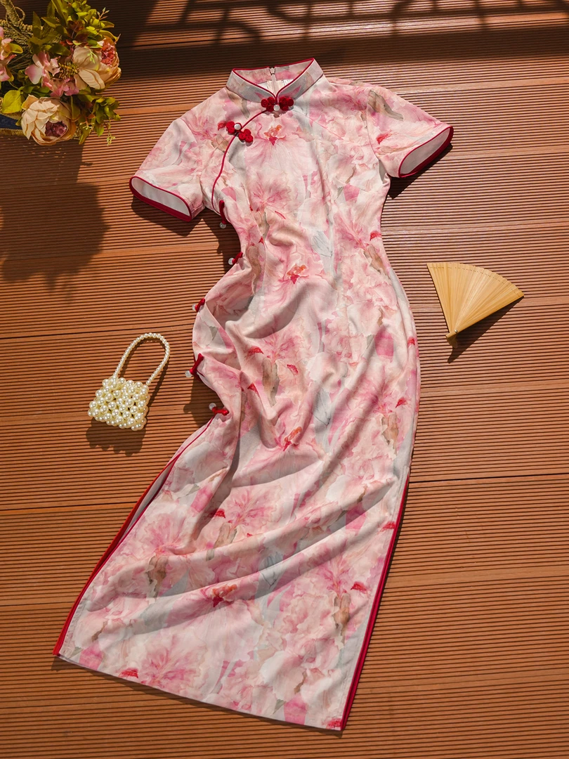 【花蕊】绝美新中式改良旗袍女2025超火高端大气日常年轻款夏季薄款