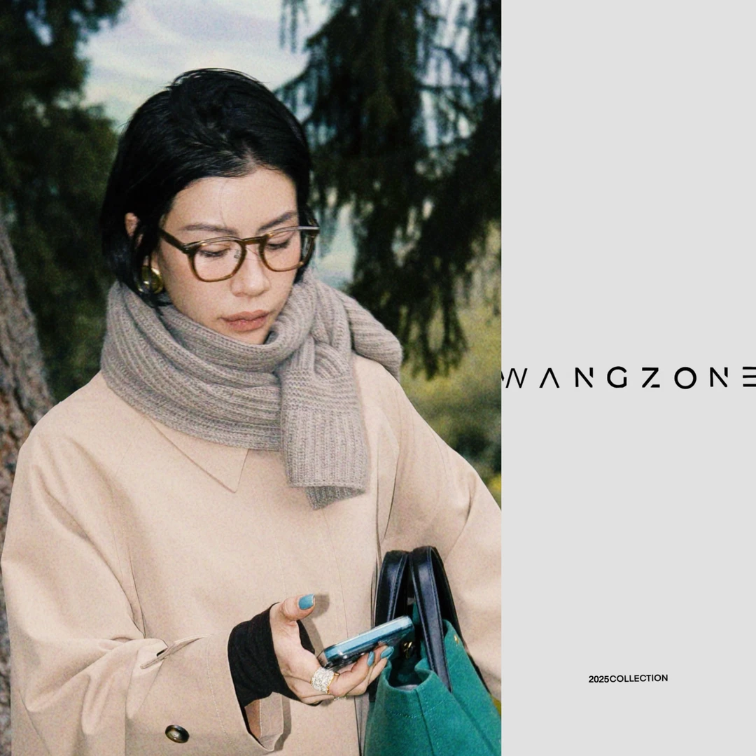 WANG ZONE | 100山羊绒费尔岛复古设计感气质拼色几何纹围巾