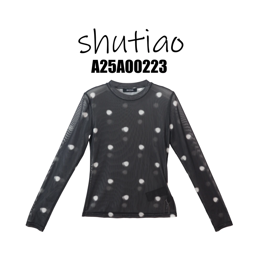 【SHUTIAO】2025春夏：新款小众设计款T恤A25A00223