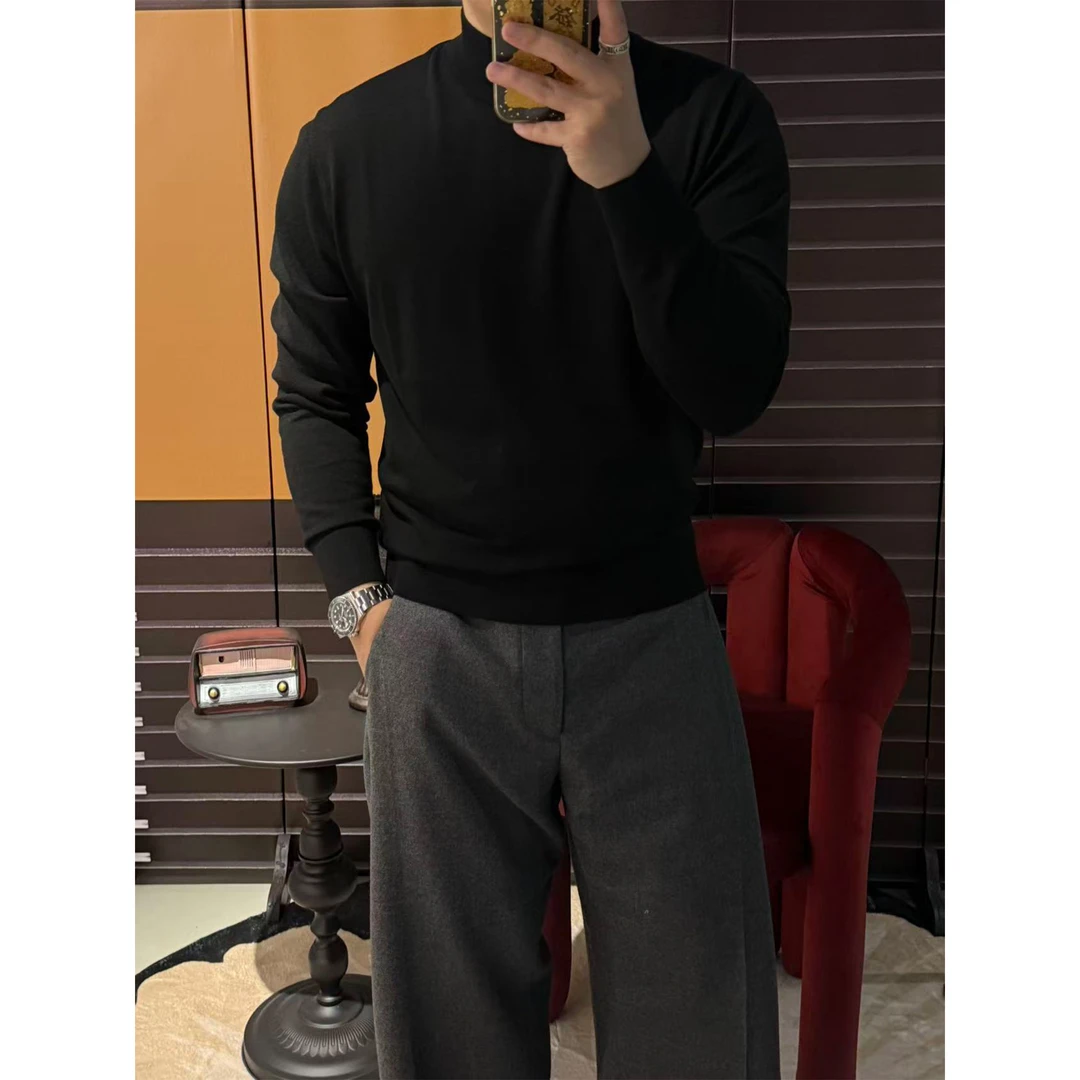 8600brio“裁缝大师100%superfine 美利奴羊毛”半高领打底针织衫