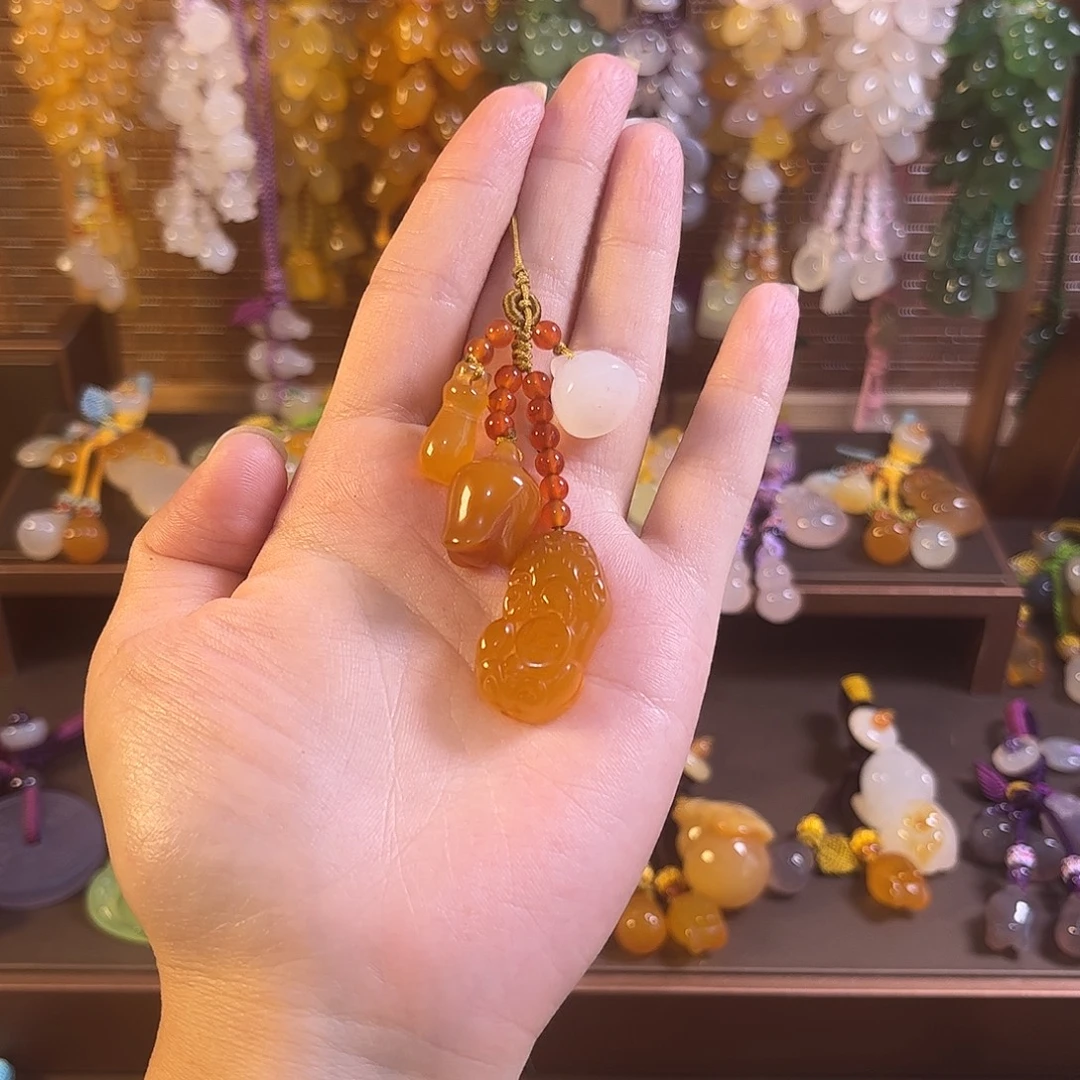 燕***子玛瑙/玉髓未镶嵌车挂福利款手机链