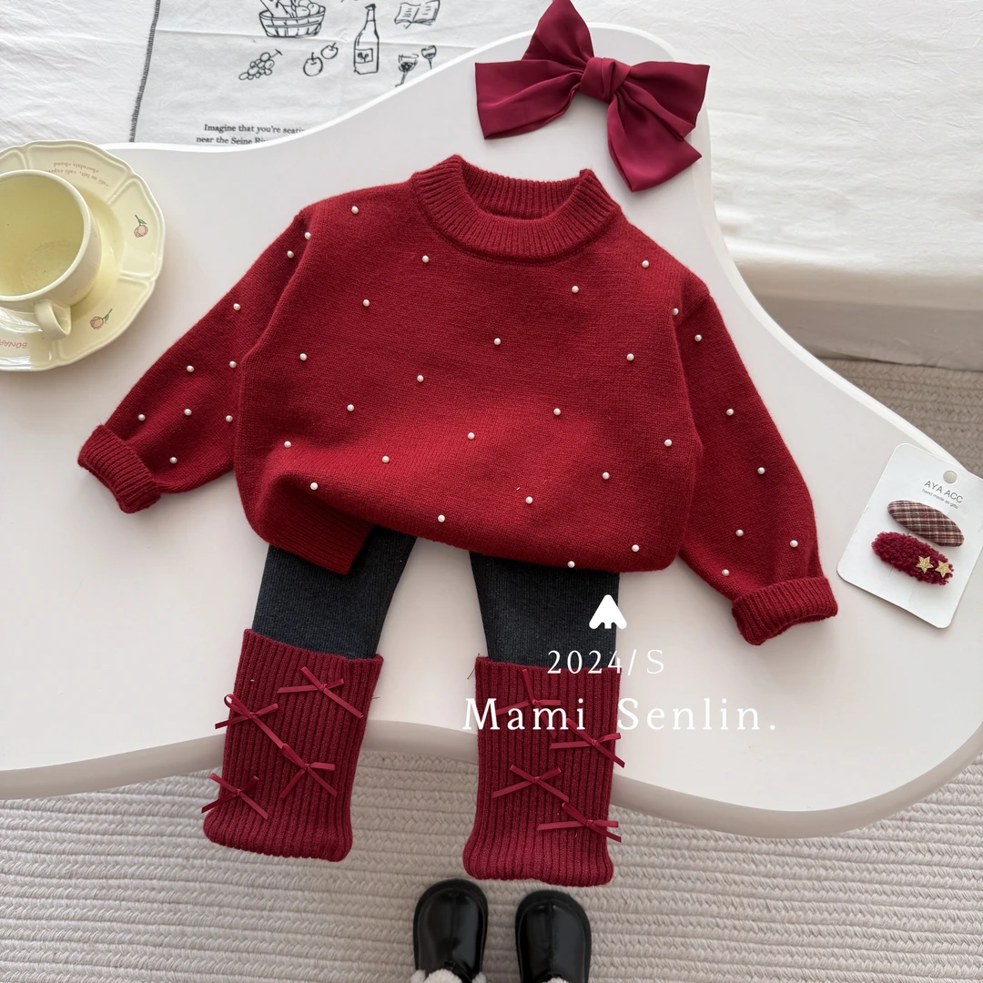 【现货】2024年冬季新款童装加厚保暖年款针织毛衣 244-MMSL-244540