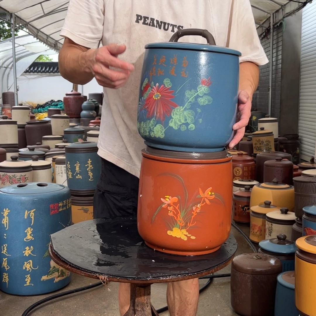 紫砂茶叶罐8 饼茶叶罐
