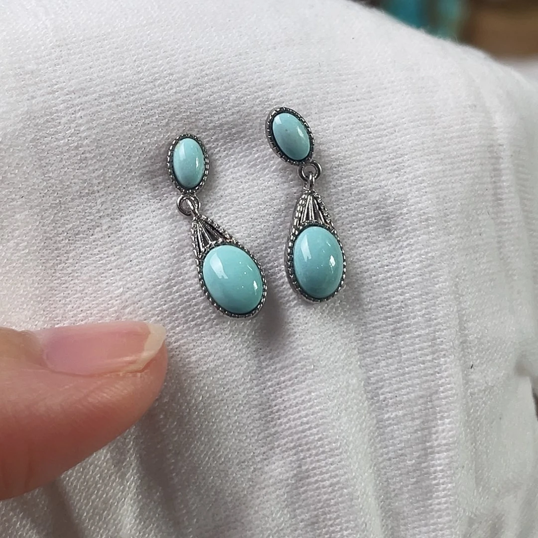 绿松石银S925镶嵌配饰